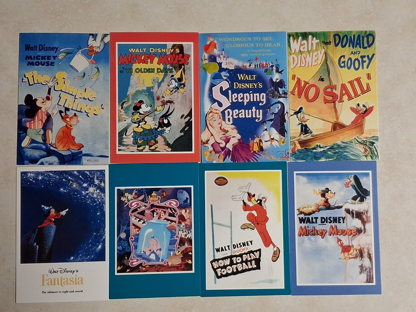 Walt Disney Original Post Cards Lot of 8 Brand New Unused #101