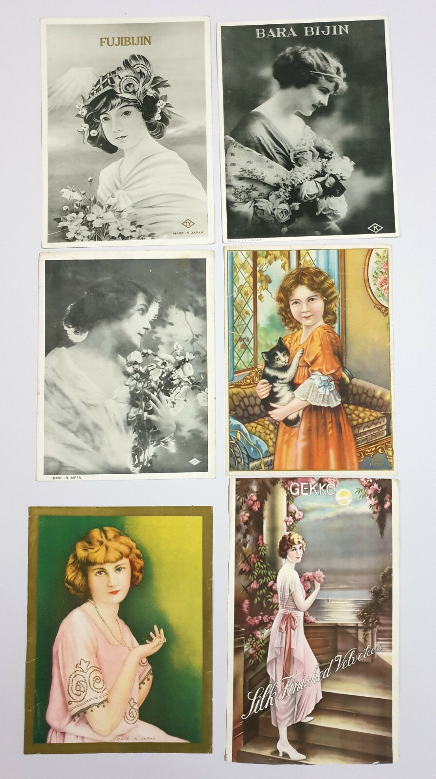 6pc x Vintage Mill Labels JAPAN 7.50in x 10in