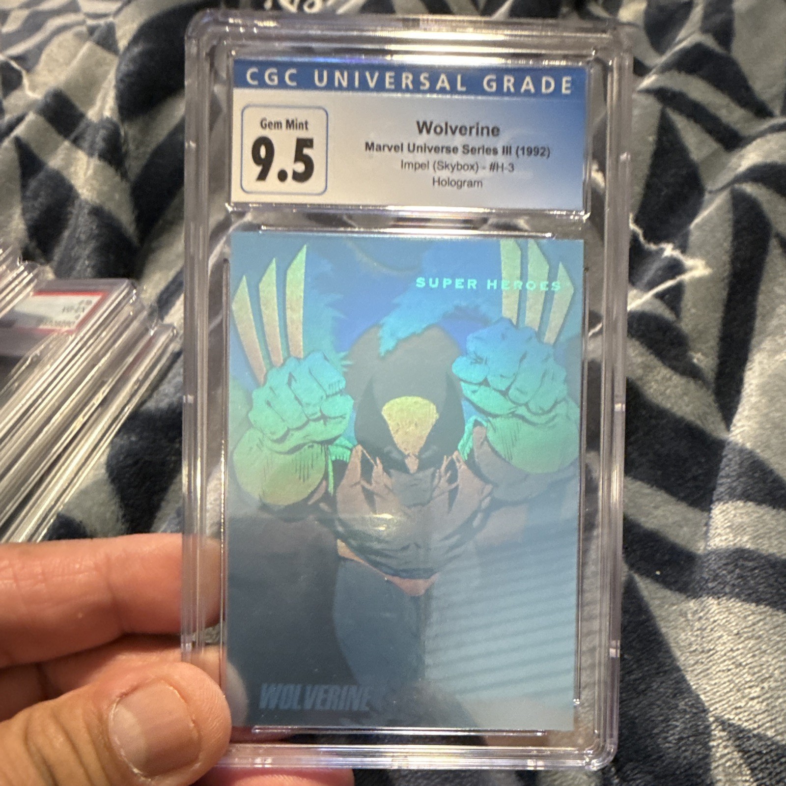 Impel 1992 Marvel Universe Series III Hologram H3 Wolverine CGC 9.5