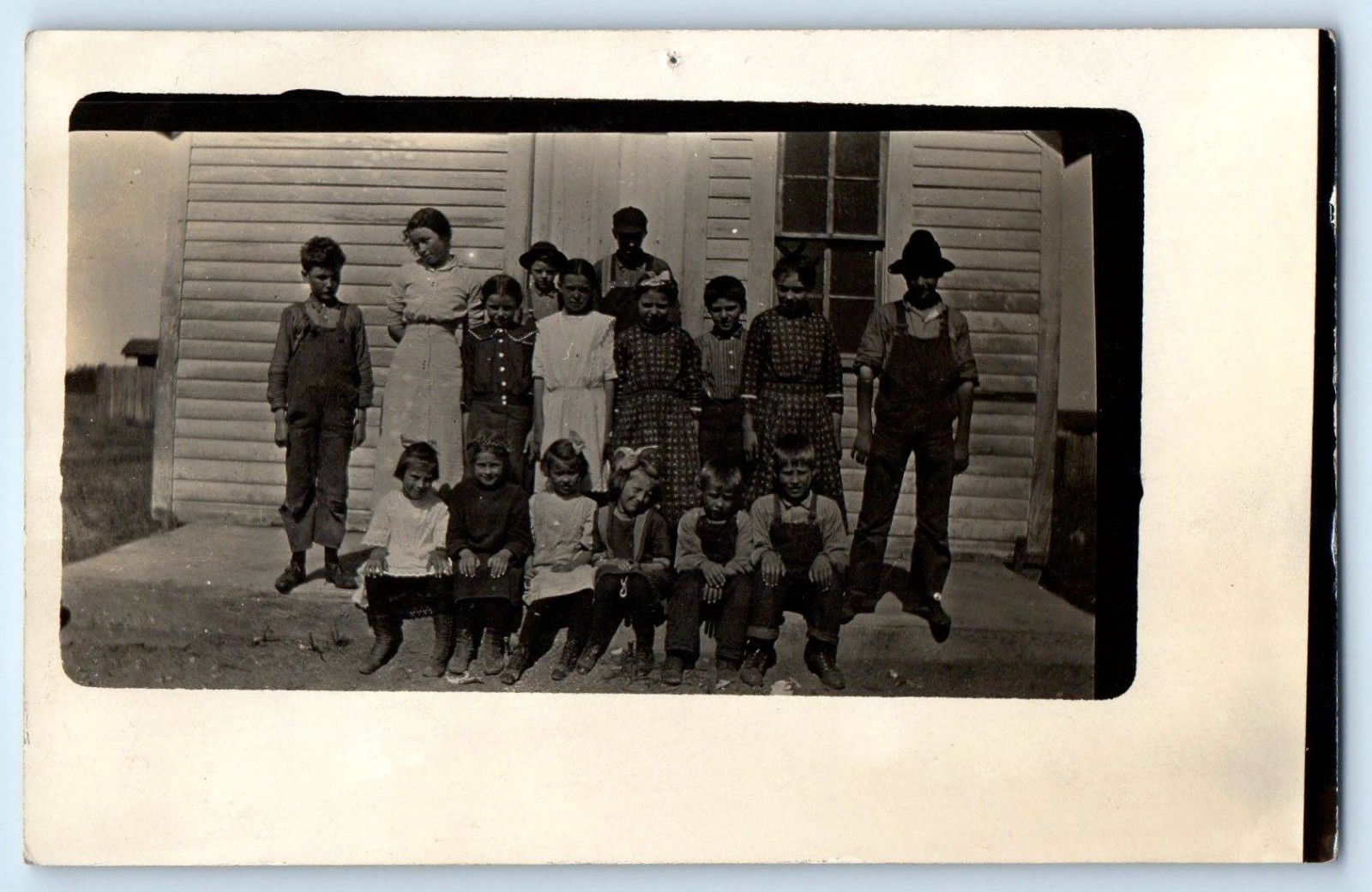 c1910's School Children Scene RPPC Photo Unposted Antique Postcard
