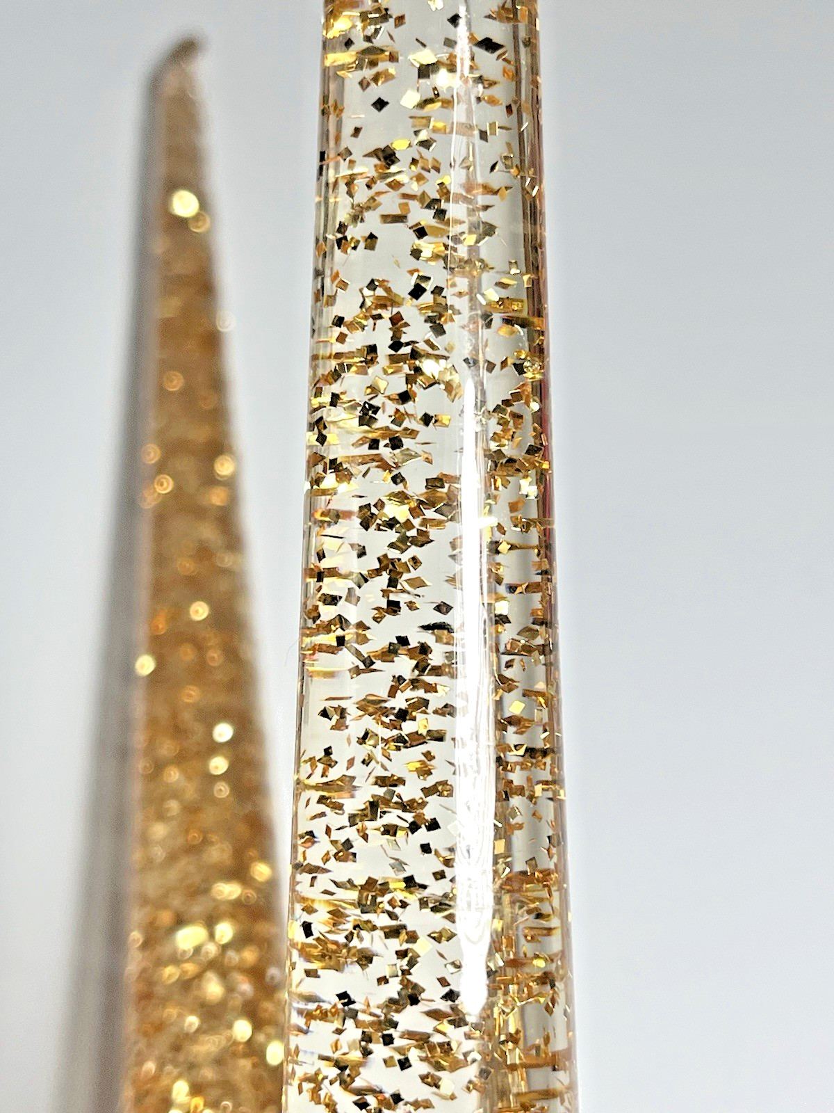 2 MCM Lucite Taper Candles 10.75\