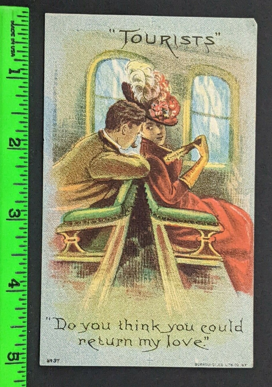 Vintage 1880s Meystayer\'s Tourists Stage Play Theater APPC Woman Man Trade Card