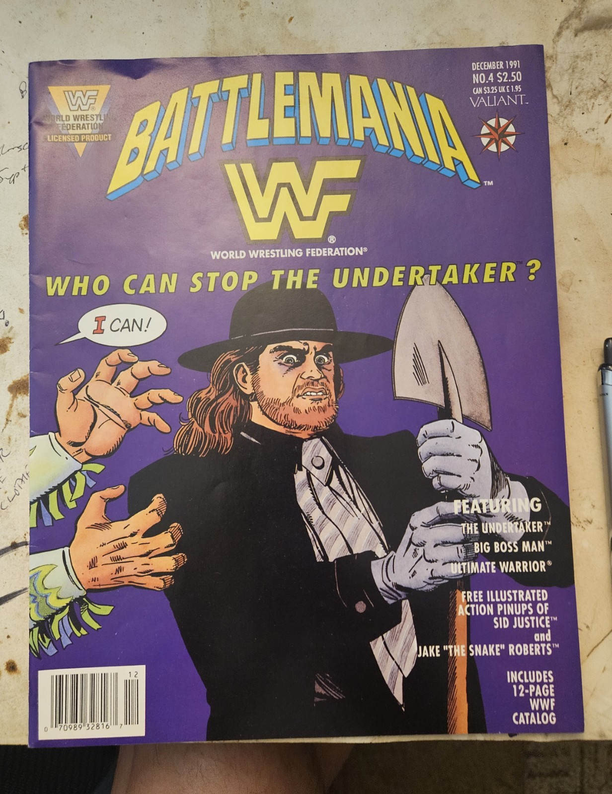 Battlemania 4 Comic Magazine 1991 WWF WWE Undertaker POSTERS Valiant Wrestling