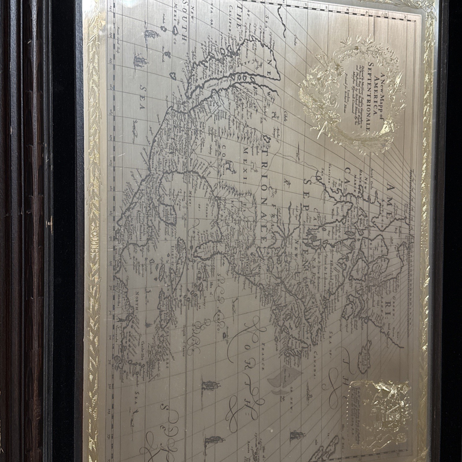 Royal Map North América , issued by Franklin Mint, Limited Edition, 1977