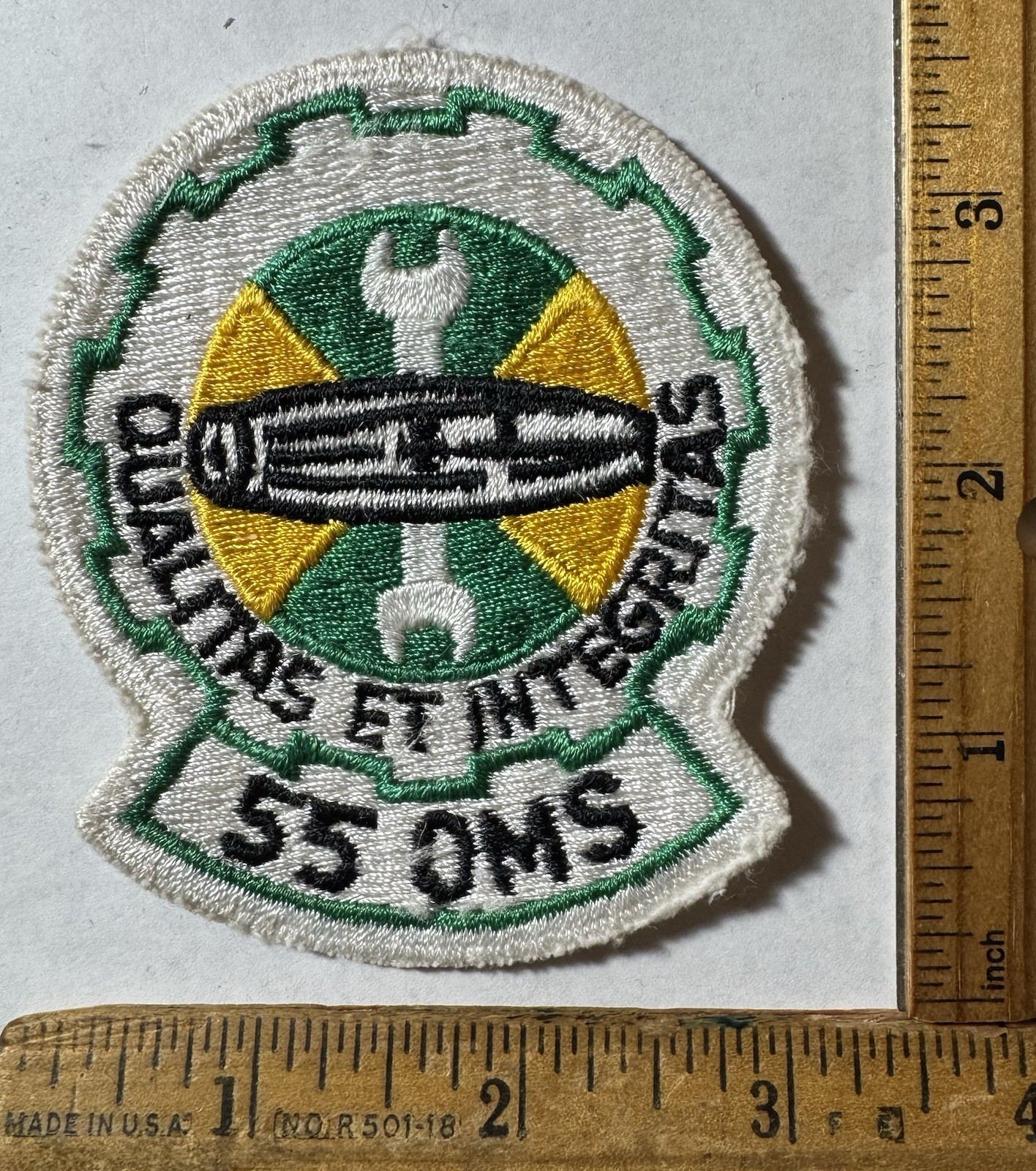 Vintage US Air Force 55th OMS Organizational Maintenance Squadron Patch USAF