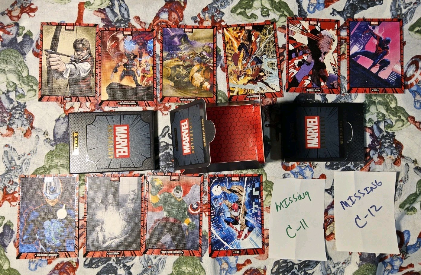 READ 2026 Marvel Anthology ALMOST Set of Canvas Inserts w Box MISSING 11& 12 READ 2026 Marvel Anthology ALMOST Set of Canvas Inserts w Box MISSING 11& 12