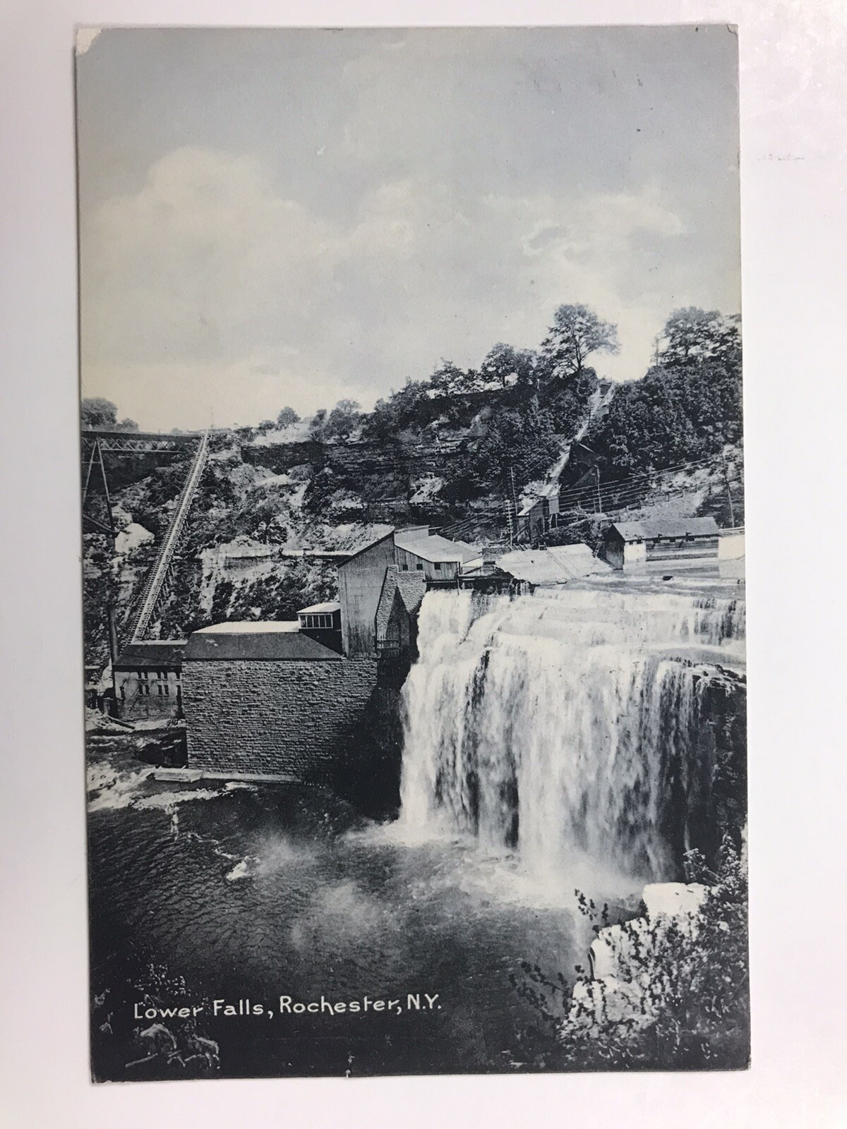 vintage 1908 Lower Falls Rochester N Y divided back post card