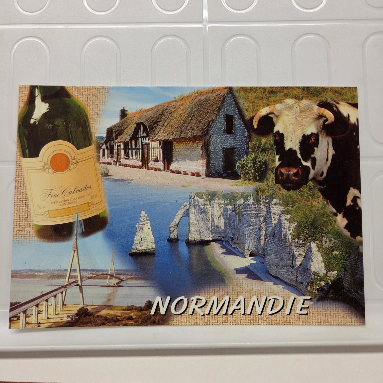Normandie France Postcard - Étretat Cliffs, Calvados, Pont de Normandie Normandie France Postcard - Étretat Cliffs, Calvados, Pont de Normandie