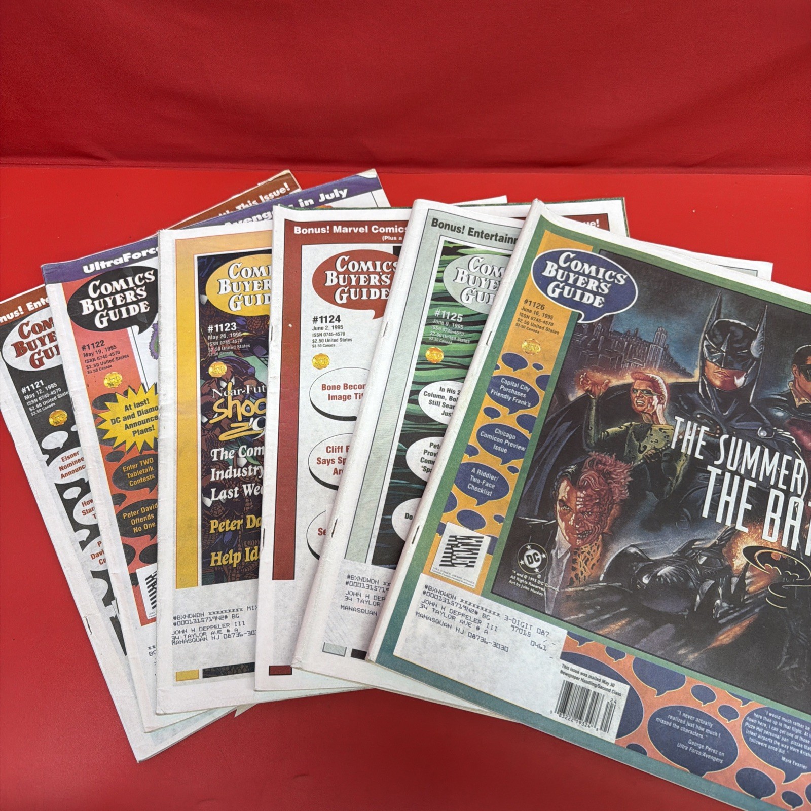Comics Buyer’s Guide Lot of 6 Issues #1121-1126 May-Jun 1995 CBG. *60 Comics Buyer’s Guide Lot of 6 Issues #1121-1126 May-Jun 1995 CBG. *60