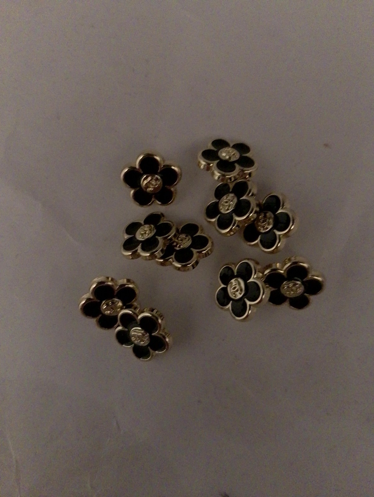 Smal13 Mm Lot Of ten Designer Cc Vintage Button Gold Tone Chanel 10 BUTTONS Smal13 Mm Lot Of ten Designer Cc Vintage Button Gold Tone Chanel 10 BUTTONS