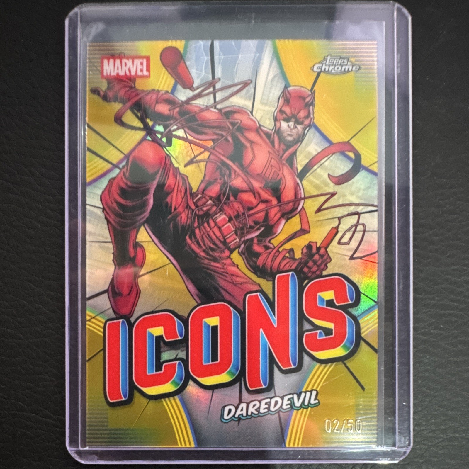 Topps 2026 Chrome Marvel Comics - Daredevil Icons MI-03 Serial Parallel #02/50