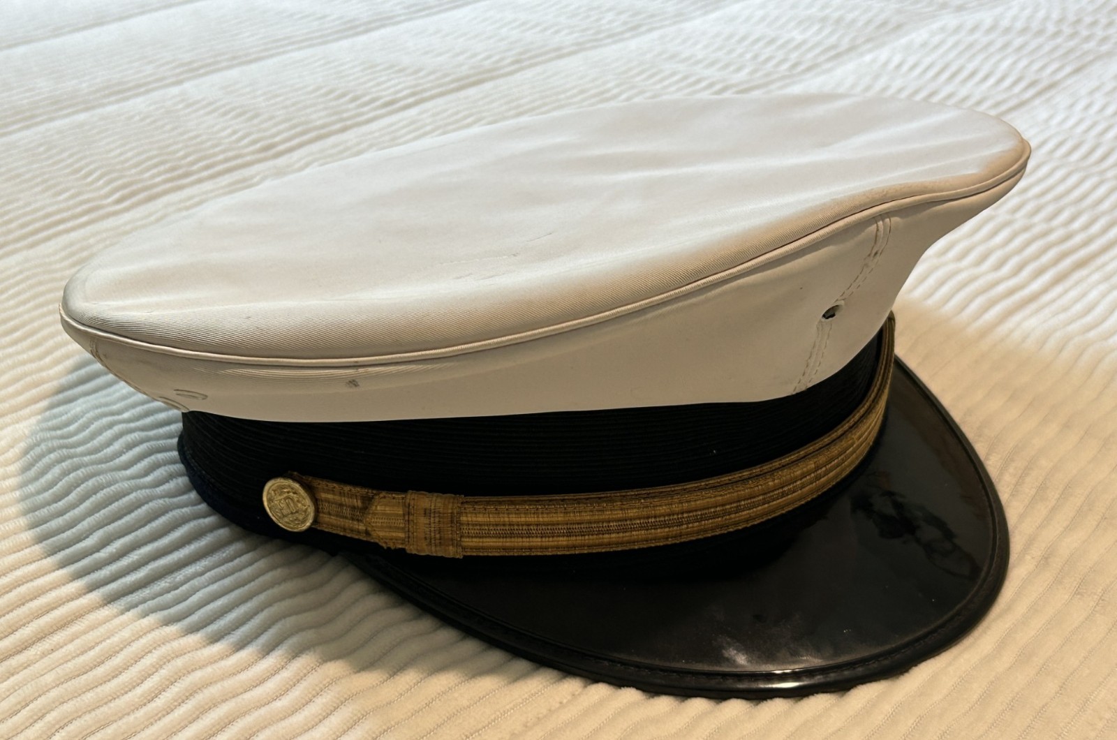 Vintage 1960s Fire Chief Class A Uniform Dress Cap Hat Cannon Tailoring Sz 7 1/4