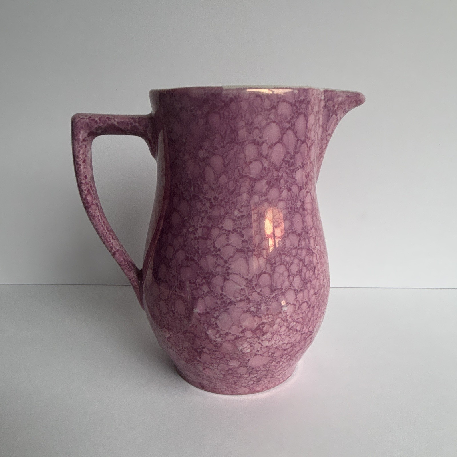Vintage RCW Retsch Co Wunsiedel Bavaria Germany Lusterware Pink Pitcher 5.25\