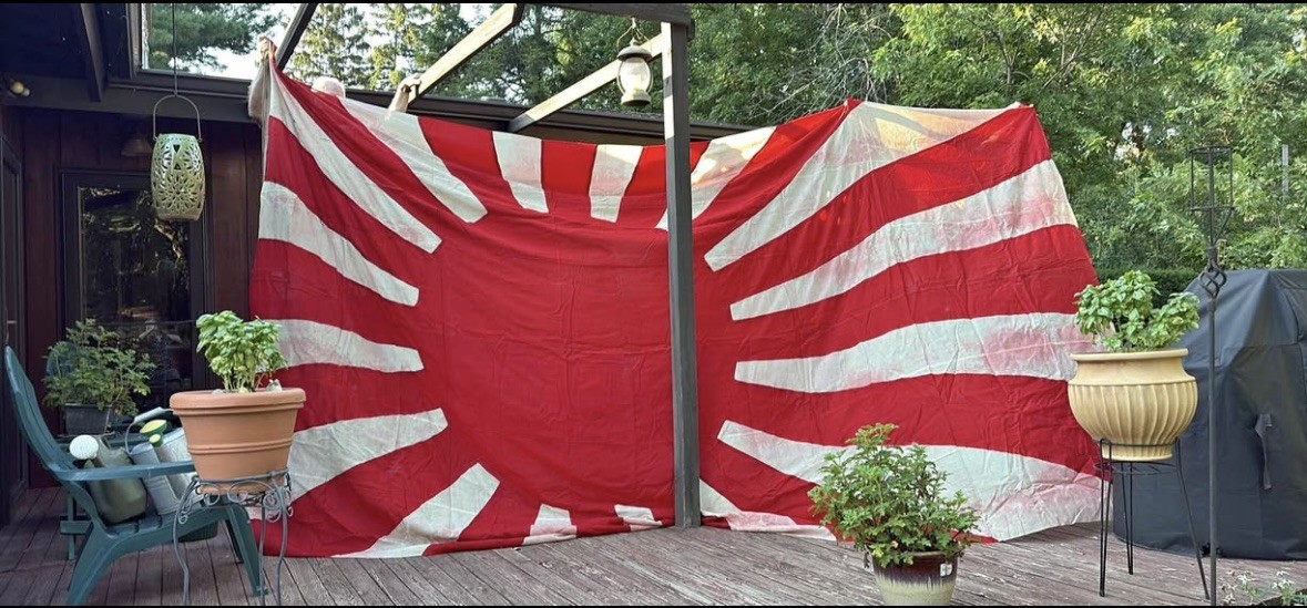 1892 US Navy Yard New York Brooklyn Japanese Battleship Flag IJN Meiji Era Japan