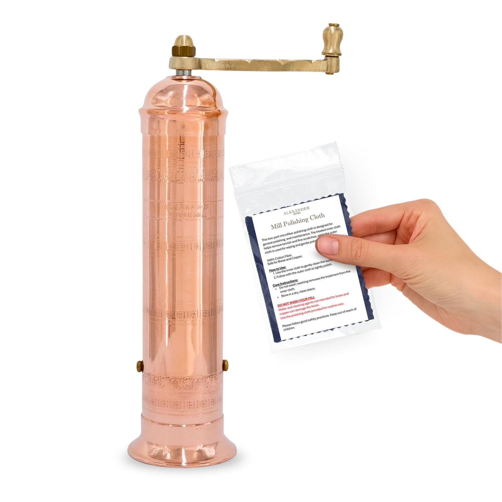 Alexander Home Original Greek Pepper Mill, 10-Inch Copper – European Manua
