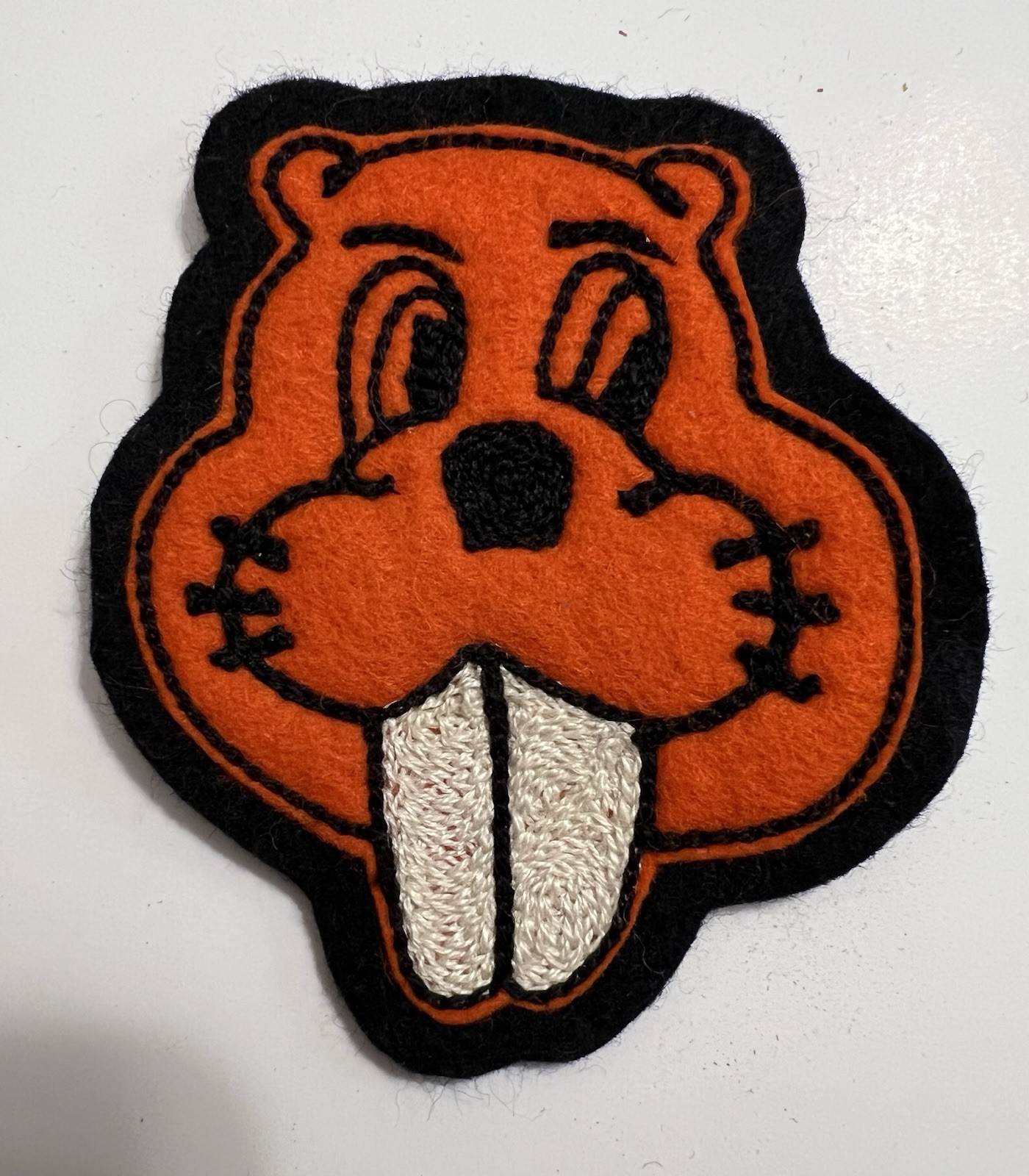 Vtg Deadstock Chenille Varsity Patch Beaver Gopher Mascot Felt Wool 3.25x3.25 Vtg Deadstock Chenille Varsity Patch Beaver Gopher Mascot Felt Wool 3.25x3.25