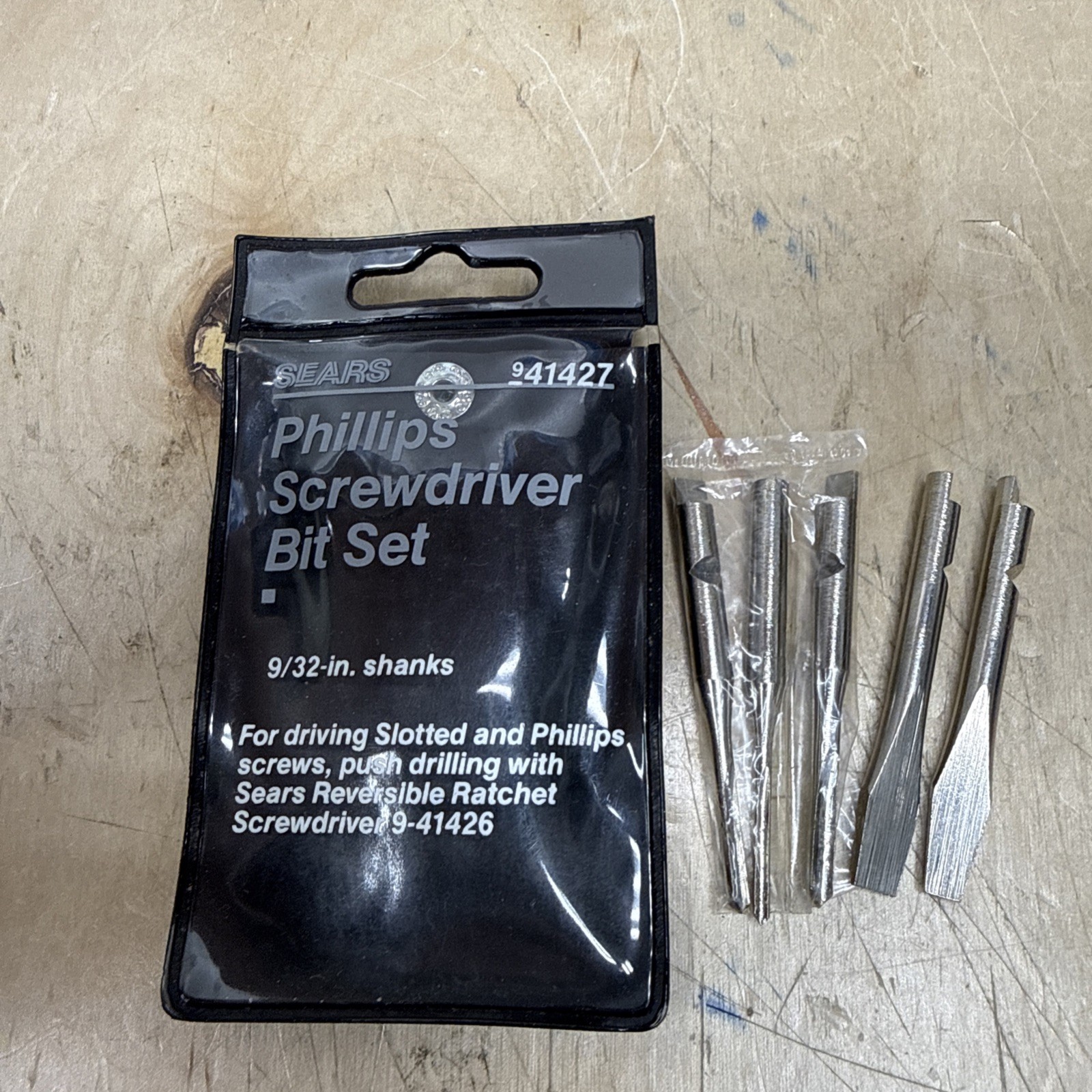 Vintage Craftsman 9 41427 Push Drill Driver 9-41426 Bit Set **missing Phillips