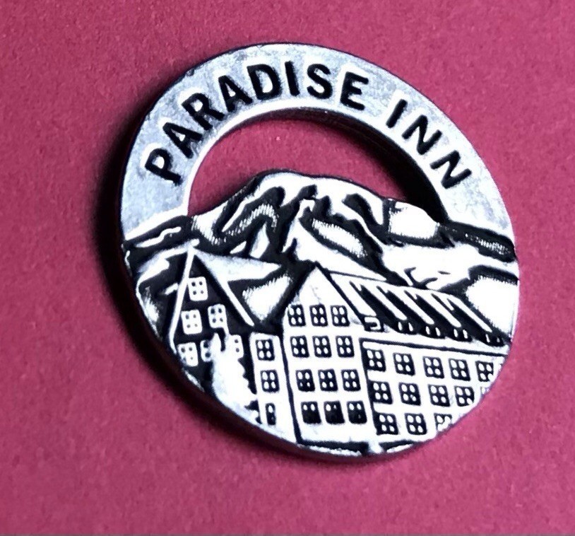 New Listing Paradise Inn Mount Rainier Cutout Token New Listing Paradise Inn Mount Rainier Cutout Token