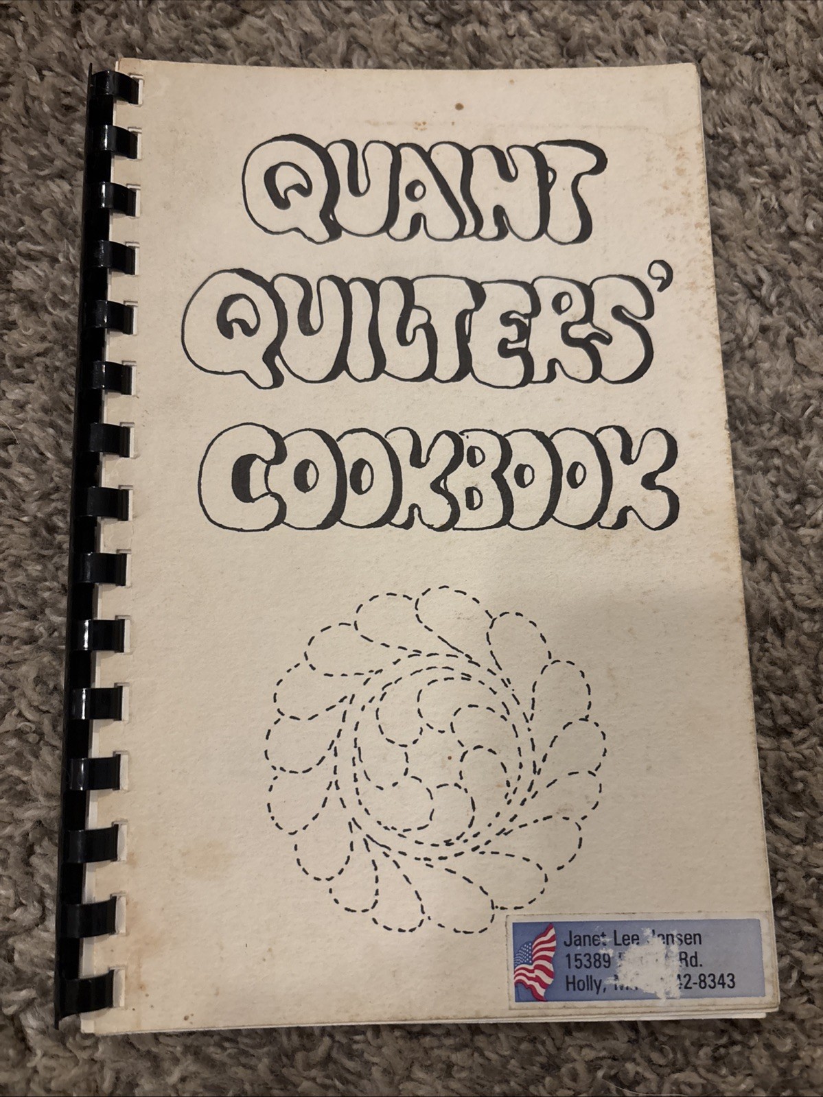 Rare Vintage Quaint Quilter’s Cookbook 1984 Pontiac Michigan