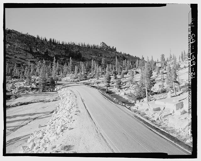 Tioga Road Yosemite Village Mariposa County California 2001 road cut landscape