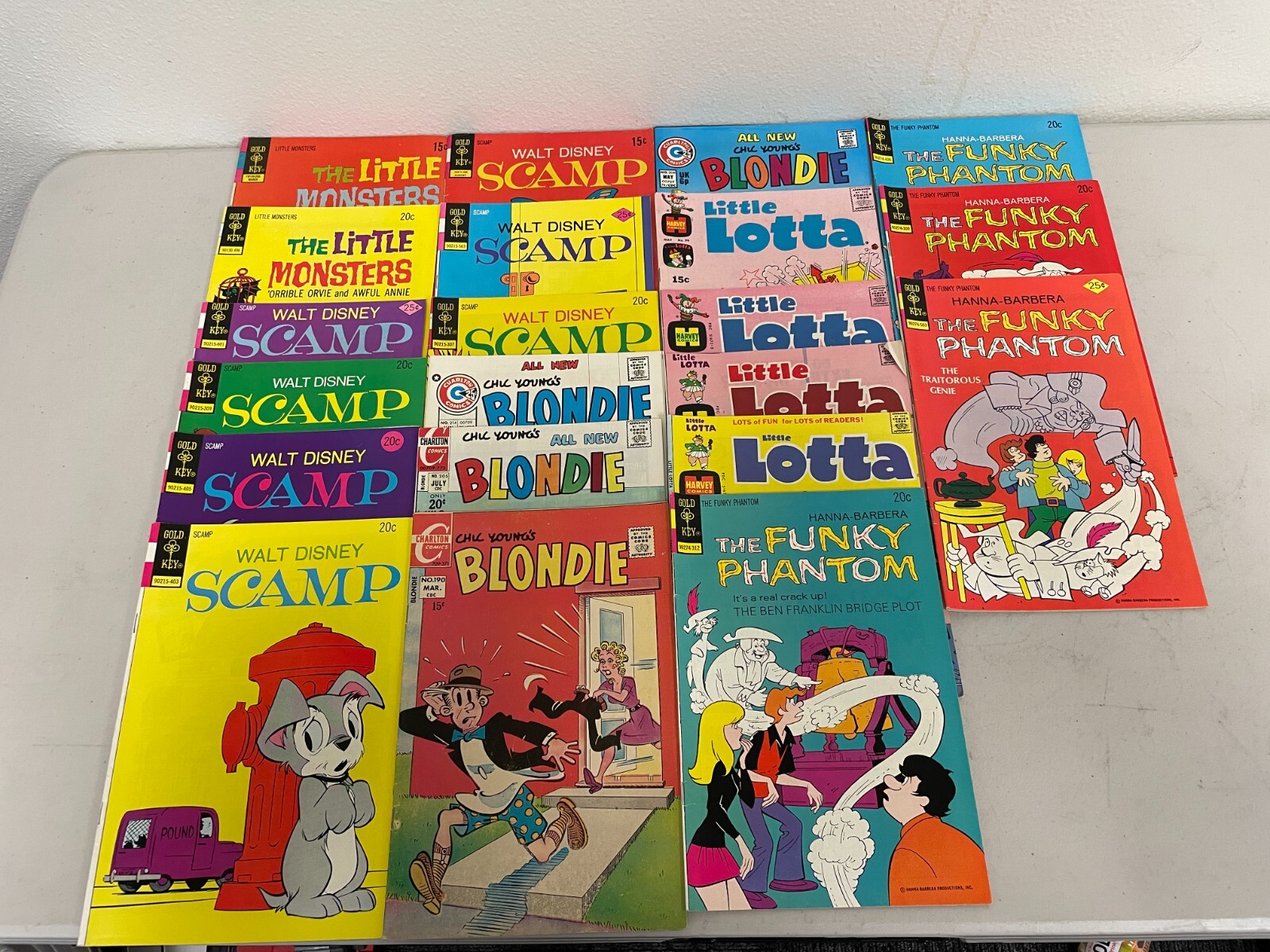 21 Walt Disney's Scamp And BLONDI Silver Age Dell Comics Vintage 1958 Silver