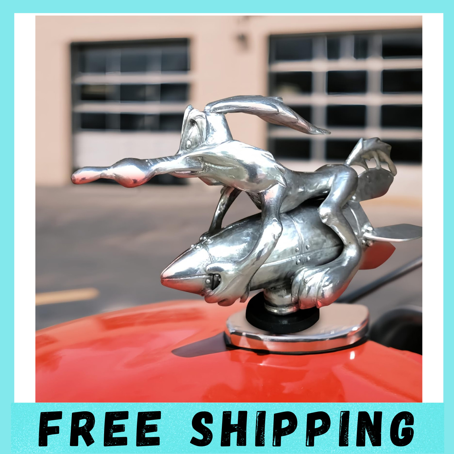 Coyote Trucks Hood Ornament Cartoon Vintage Car Ornaments Inspired