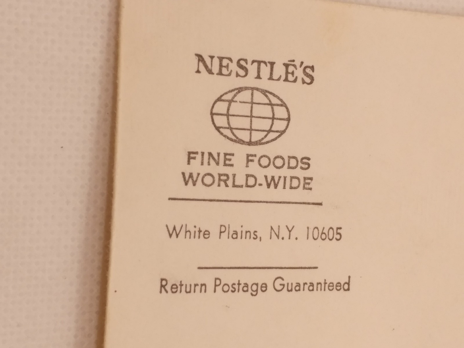 Vintage NESTLE\'S Corporate Envelope .