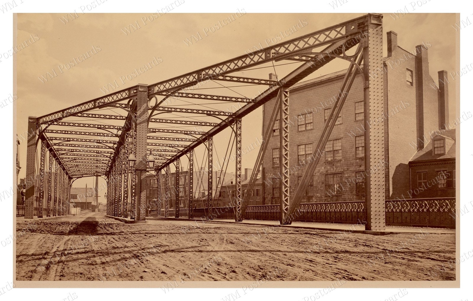 Boston South Boston 1882 Broadway Bridge B&A Railroad Standard Postcard Boston South Boston 1882 Broadway Bridge B&A Railroad Standard Postcard