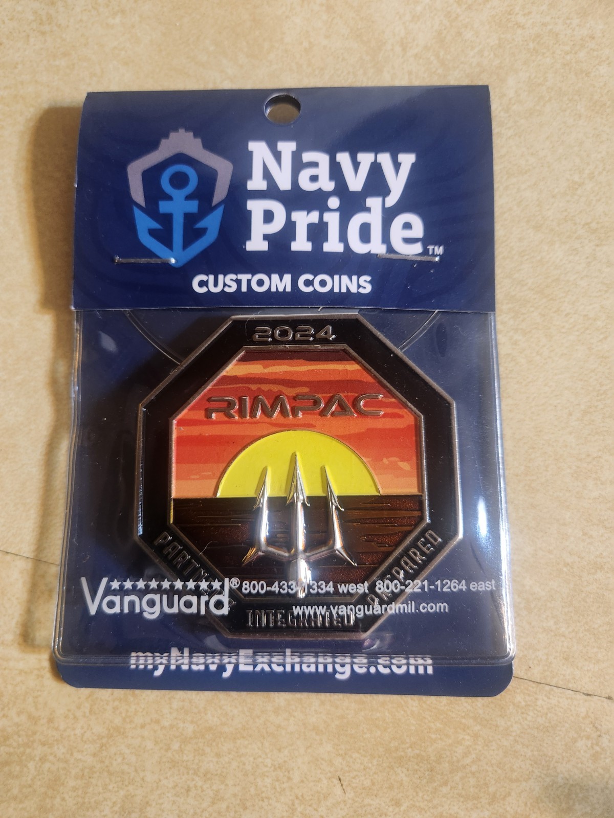 US Navy 2024 RIMPAC Challenge Coin. Pearl Harbor, 