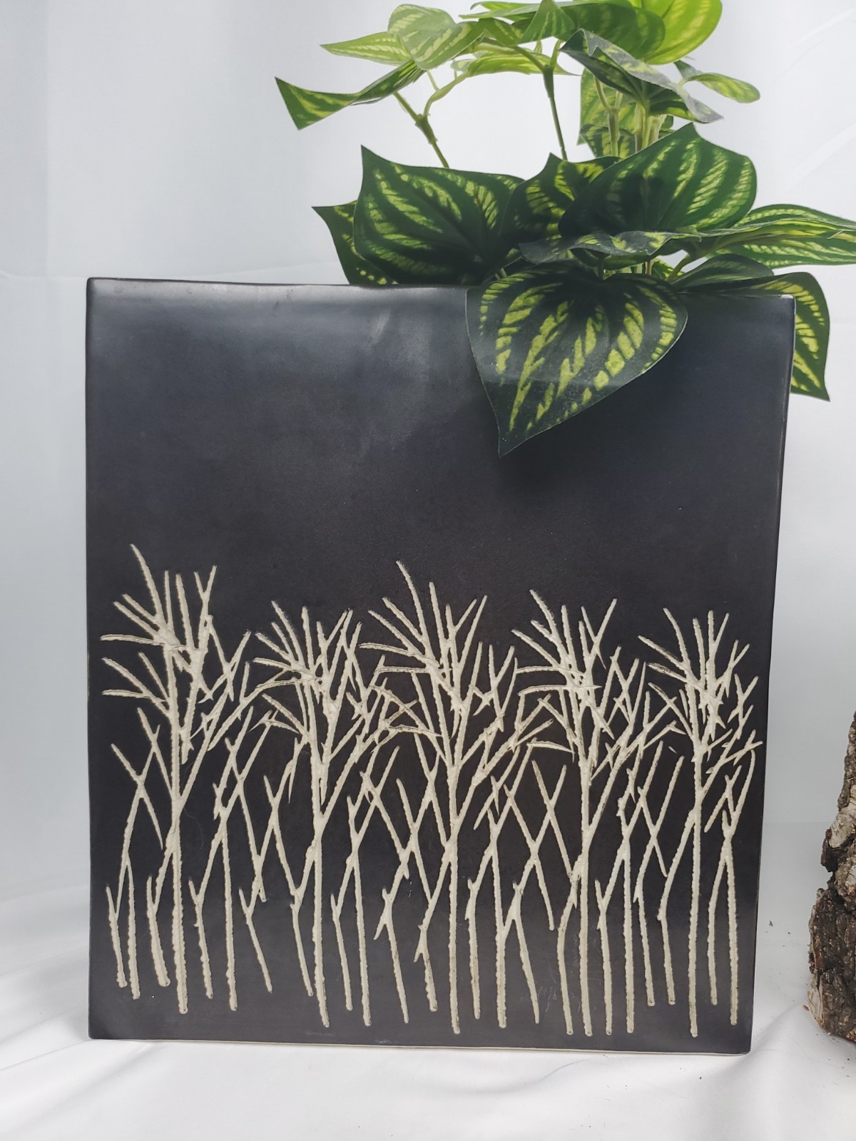 Arts And Living Tree Etched Vase In Porcelain Arts And Living Tree Etched Vase In Porcelain