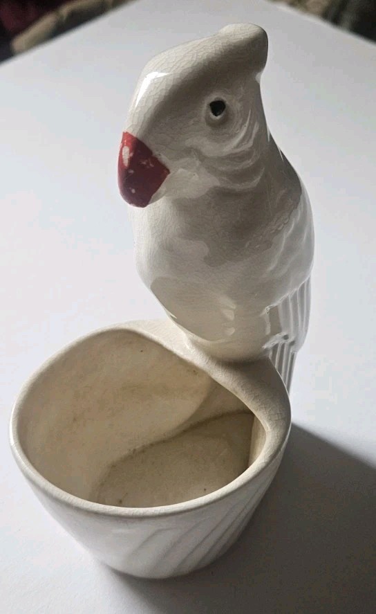 Vintage Niloak 30s 40s Parrott Cockatoo Planter 