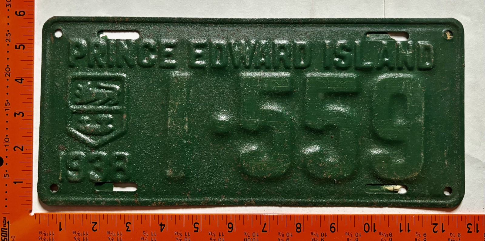 1938 Prince Edward Island Passenger Car License plate