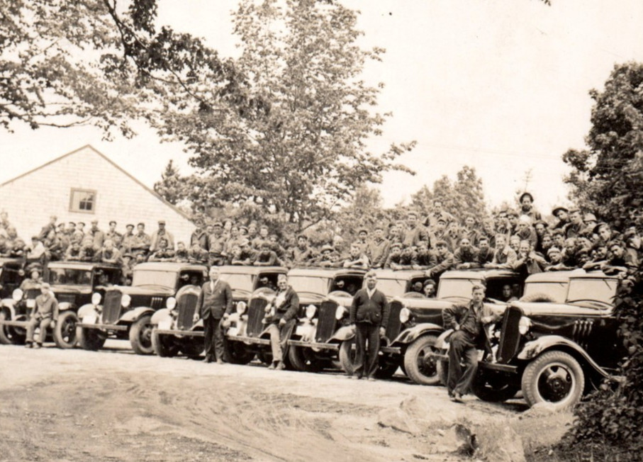 Post WWI Army Soldiers With Truck Real Photo Postcard RPPC