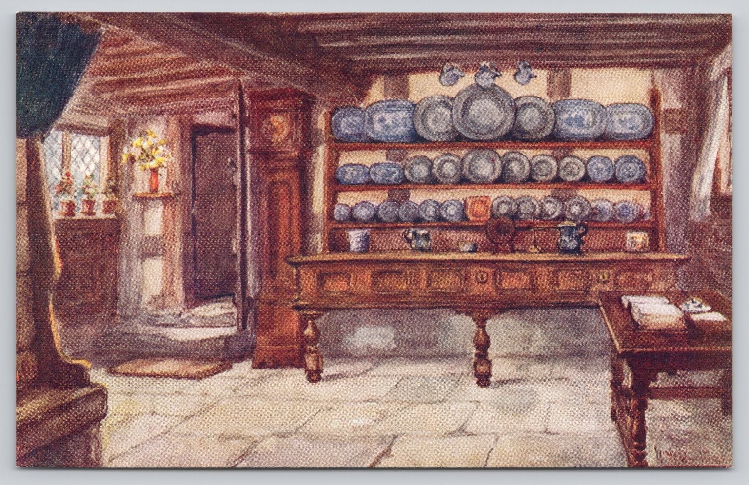 Anne Hathaway's Cottage Best Room Stratford-on-Avon Vintage Postcard