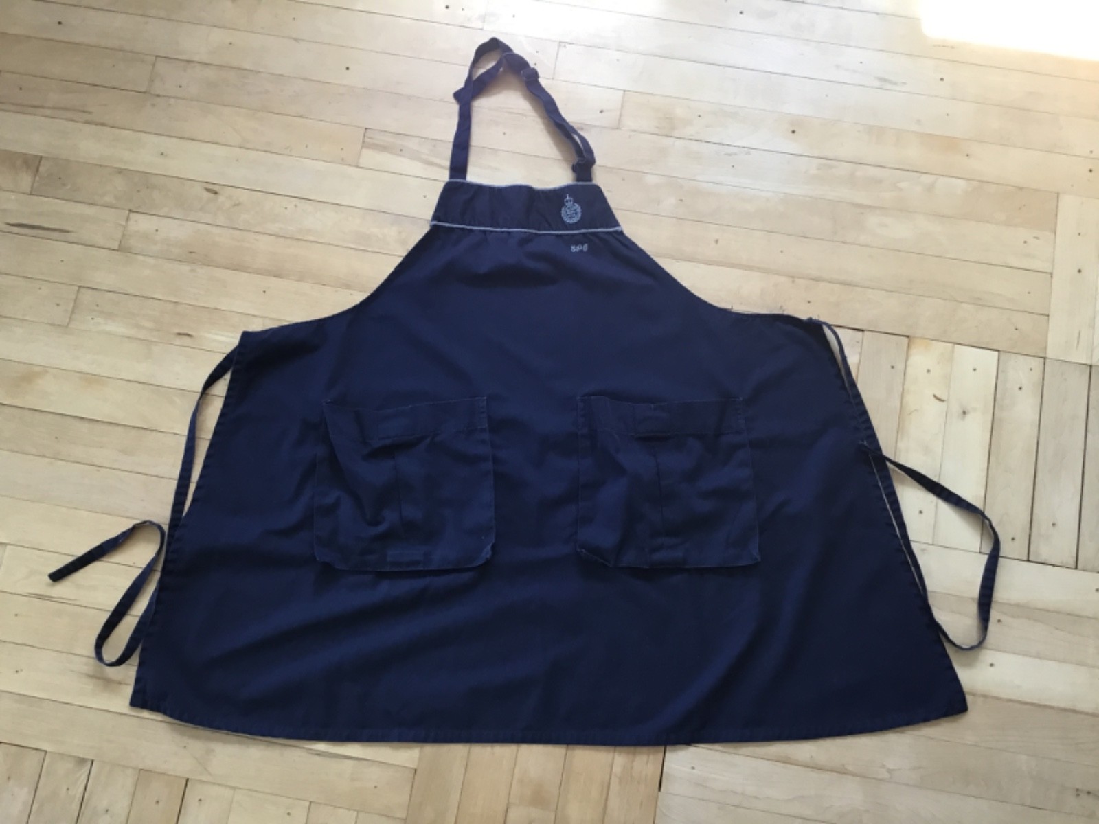 Vintage Delta Air Lines Flight Attendant Blue Apron 1974-75