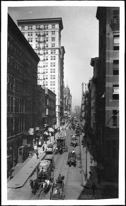 Manhattan NY Fulton Street or Barclay Street Historic ca 1900 Old Photo Manhattan NY Fulton Street or Barclay Street Historic ca 1900 Old Photo