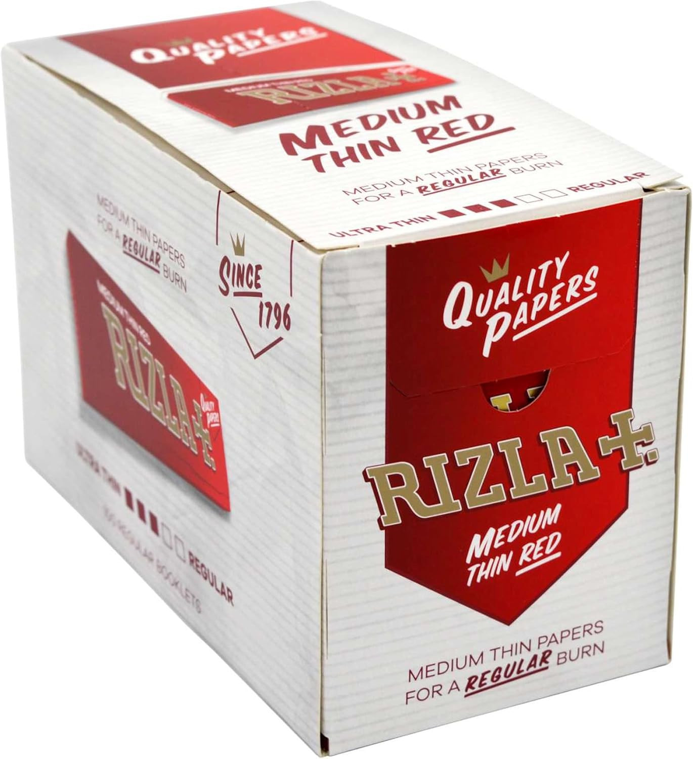 Regular RED Rolling Paper - Full Box of 100 BOOKLETS