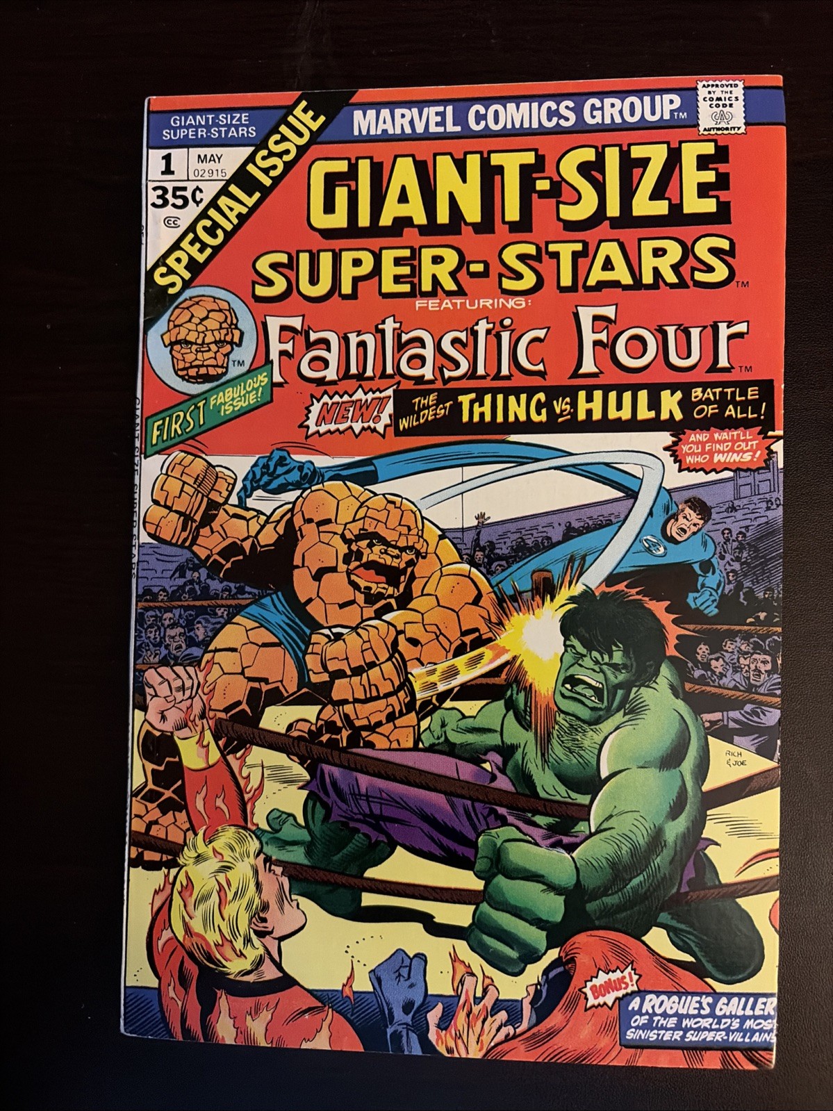 GIANT-SIZE SUPER-STARS #1 FANTASTIC FOUR THE THING VS HULK MARVEL COMICS 1974 GIANT-SIZE SUPER-STARS #1 FANTASTIC FOUR THE THING VS HULK MARVEL COMICS 1974