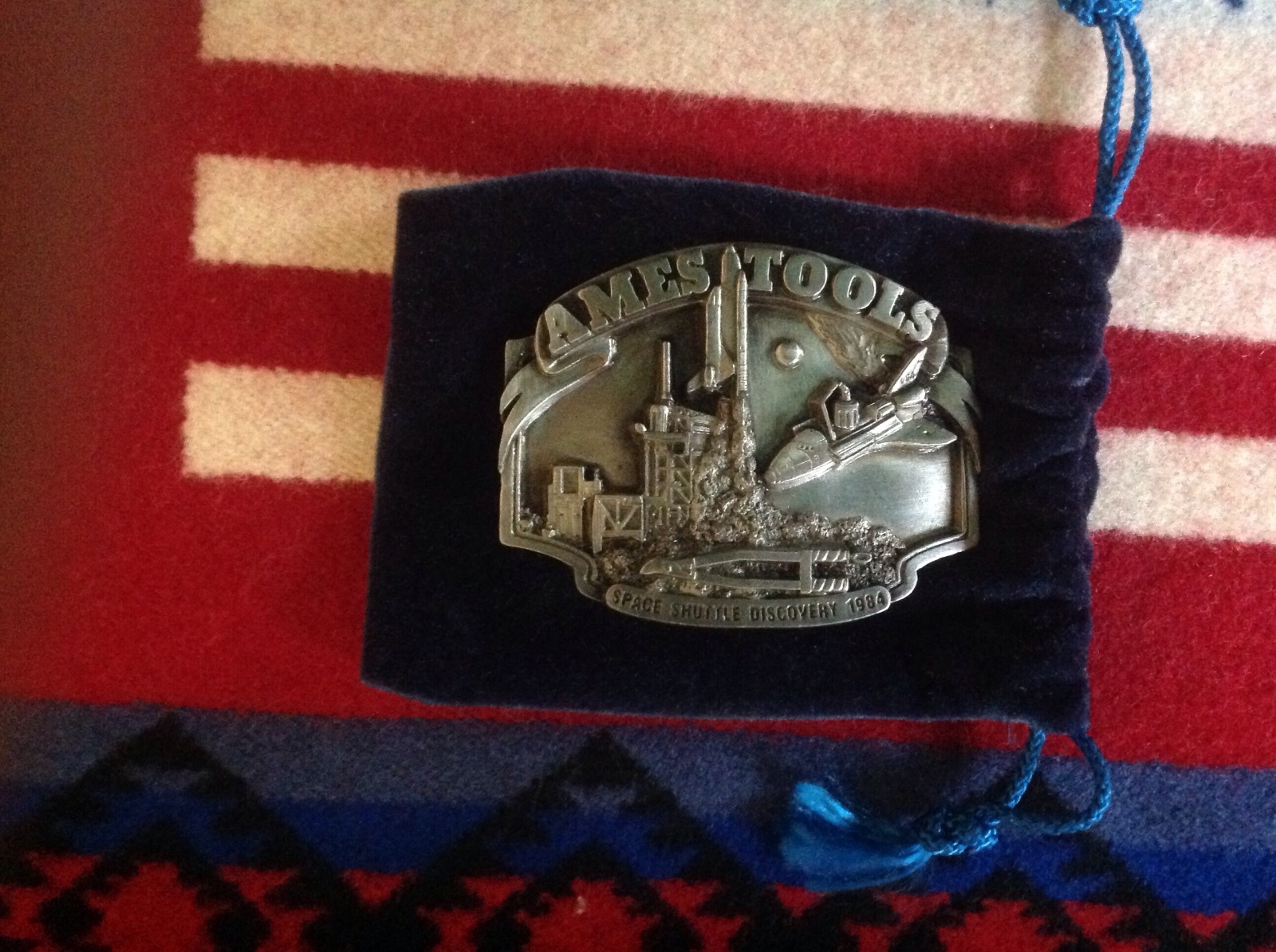 AMES TOOLS BELT BUCKLE 1984 SPACE SHUTTLE DISCOVERY LIMITED EDT.