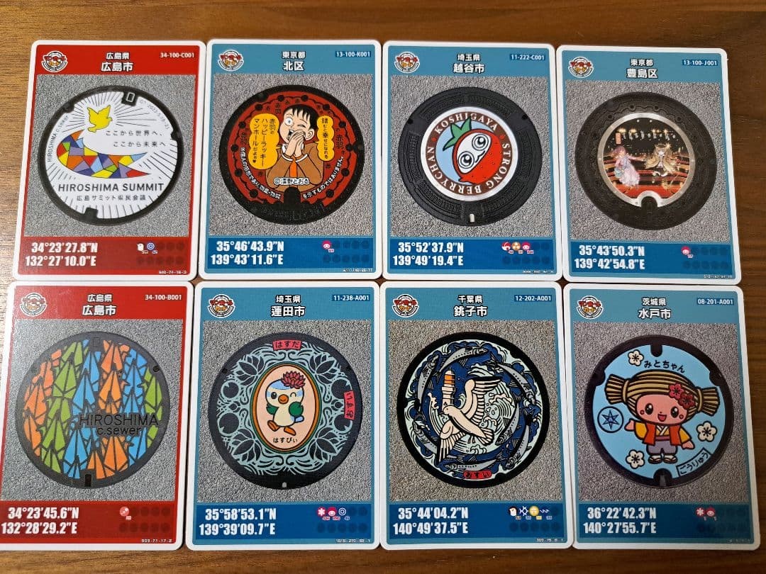 Manhole Card 8-piece set Manhole Card 8-piece set