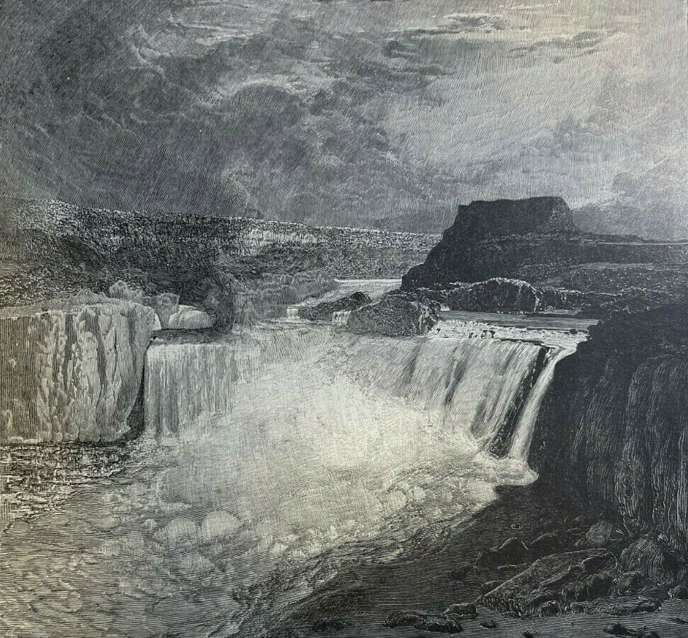 1890 Great Shoshone Falls Wyoming Little Shoshone Falls illustrated