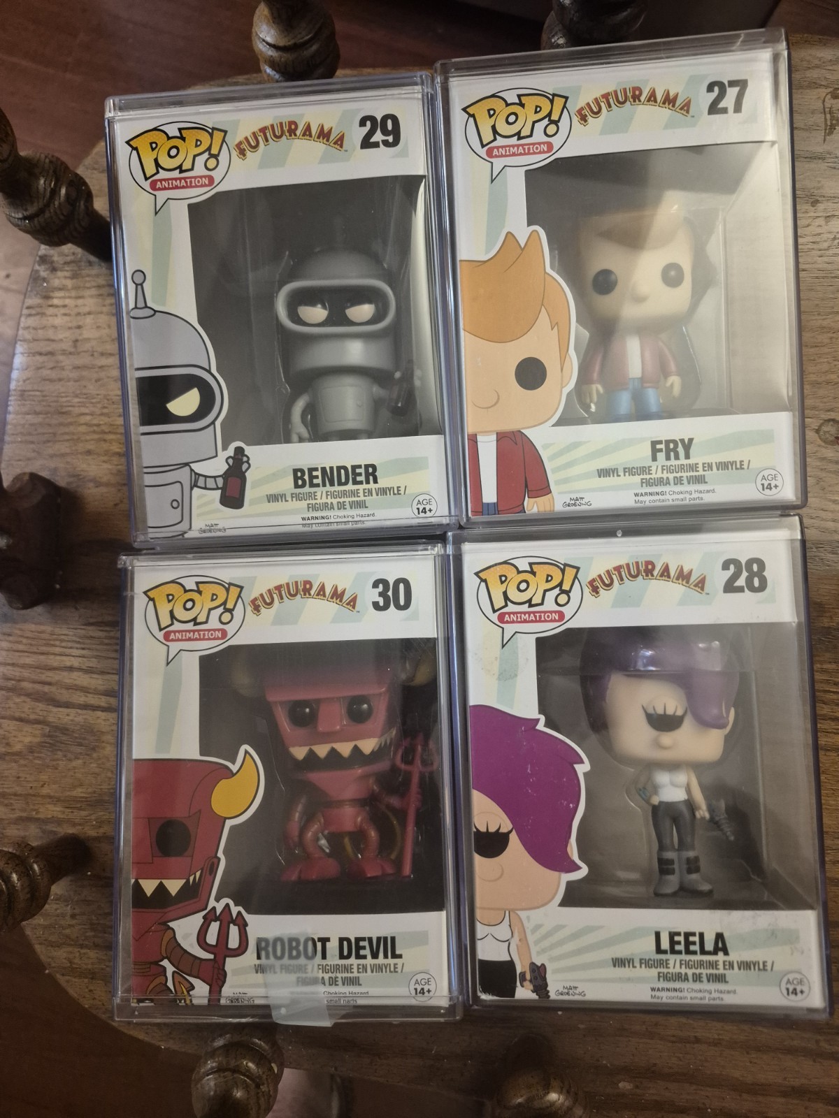 Futurama Funko Pop 27, 28, 29, 30 Set