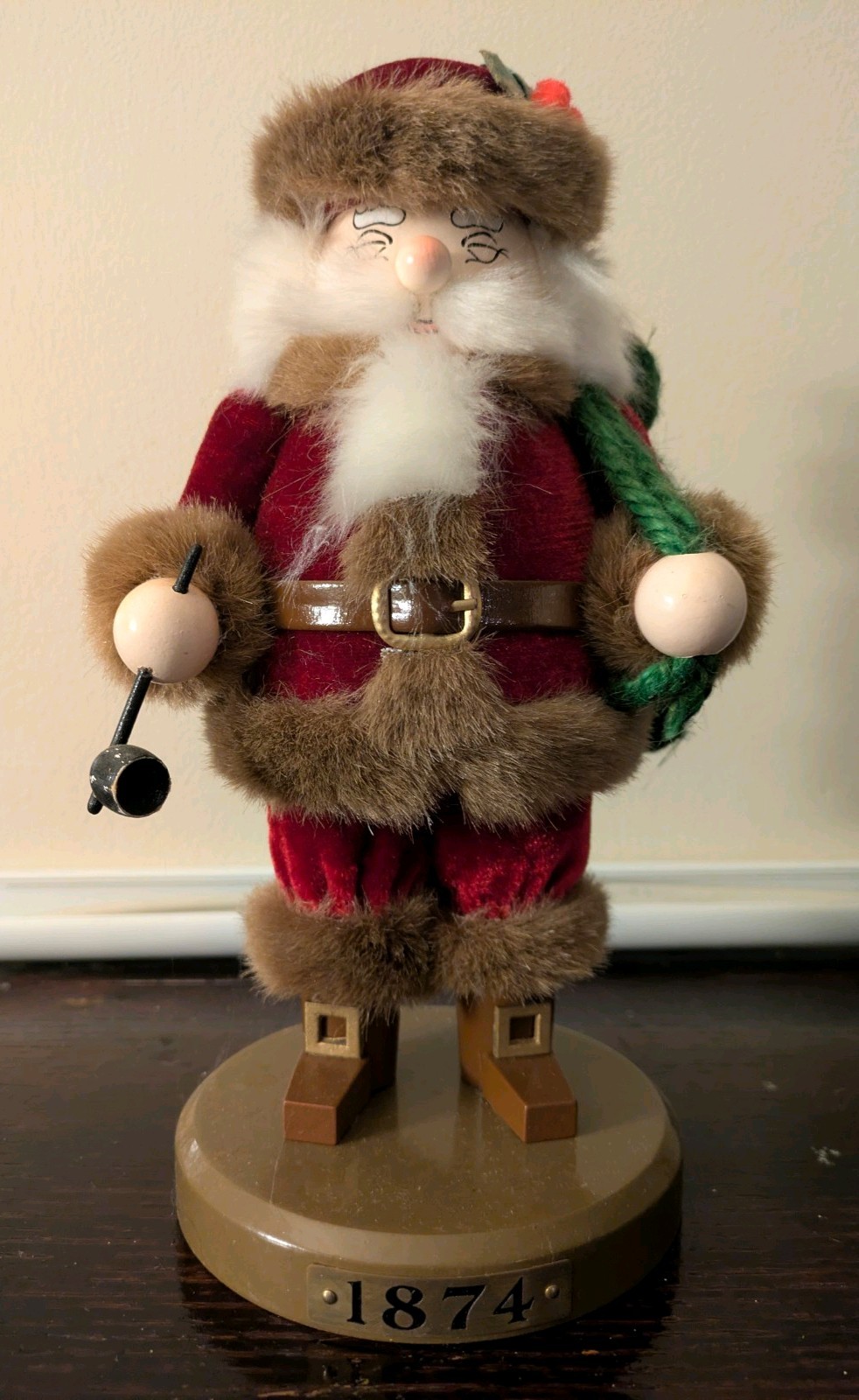 Nutcracker Village 1874 Old World Santa with Pipe 9\