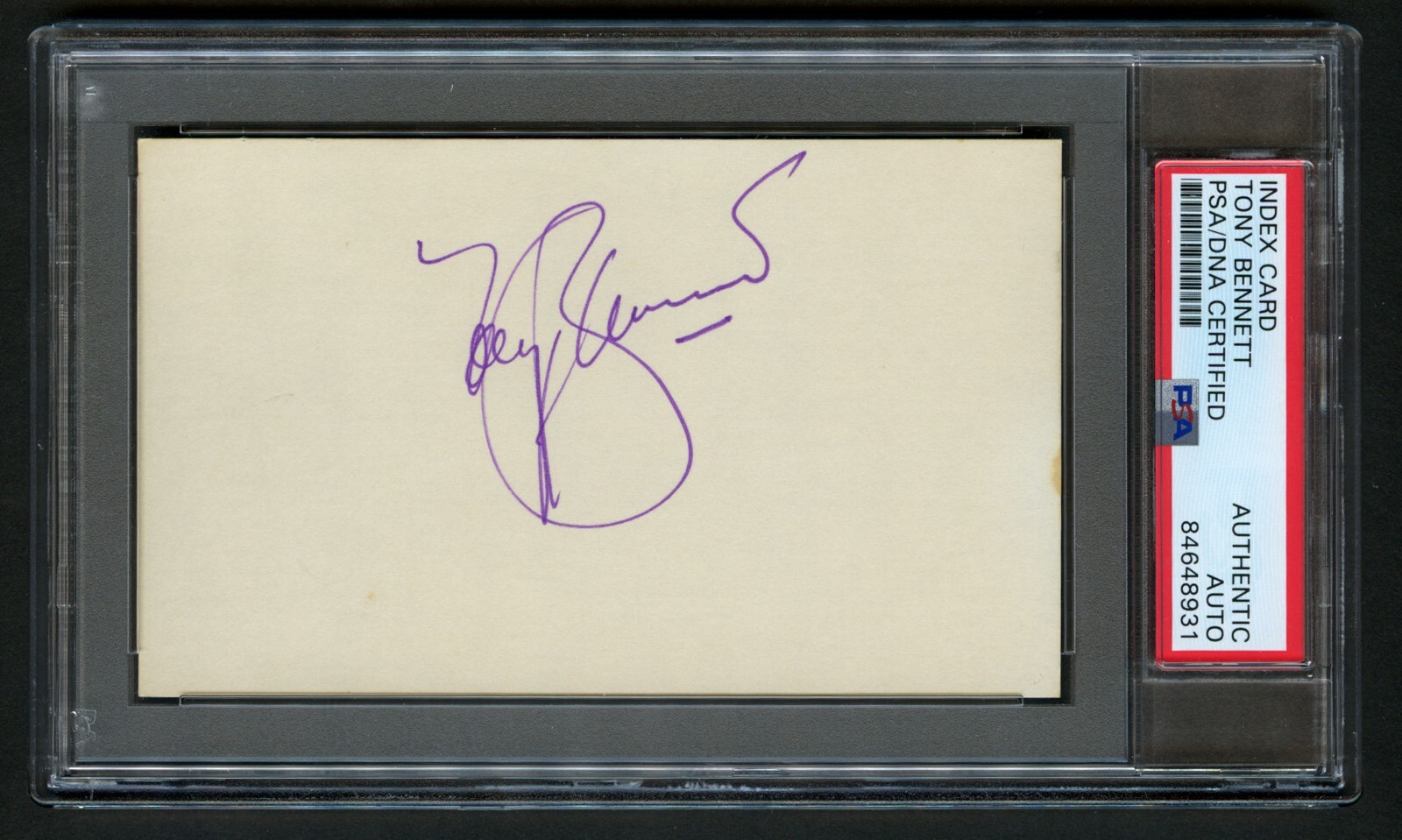 Tony Bennett signed autograph auto Vintage 3x5 card Music Legend PSA Slabbed Tony Bennett signed autograph auto Vintage 3x5 card Music Legend PSA Slabbed