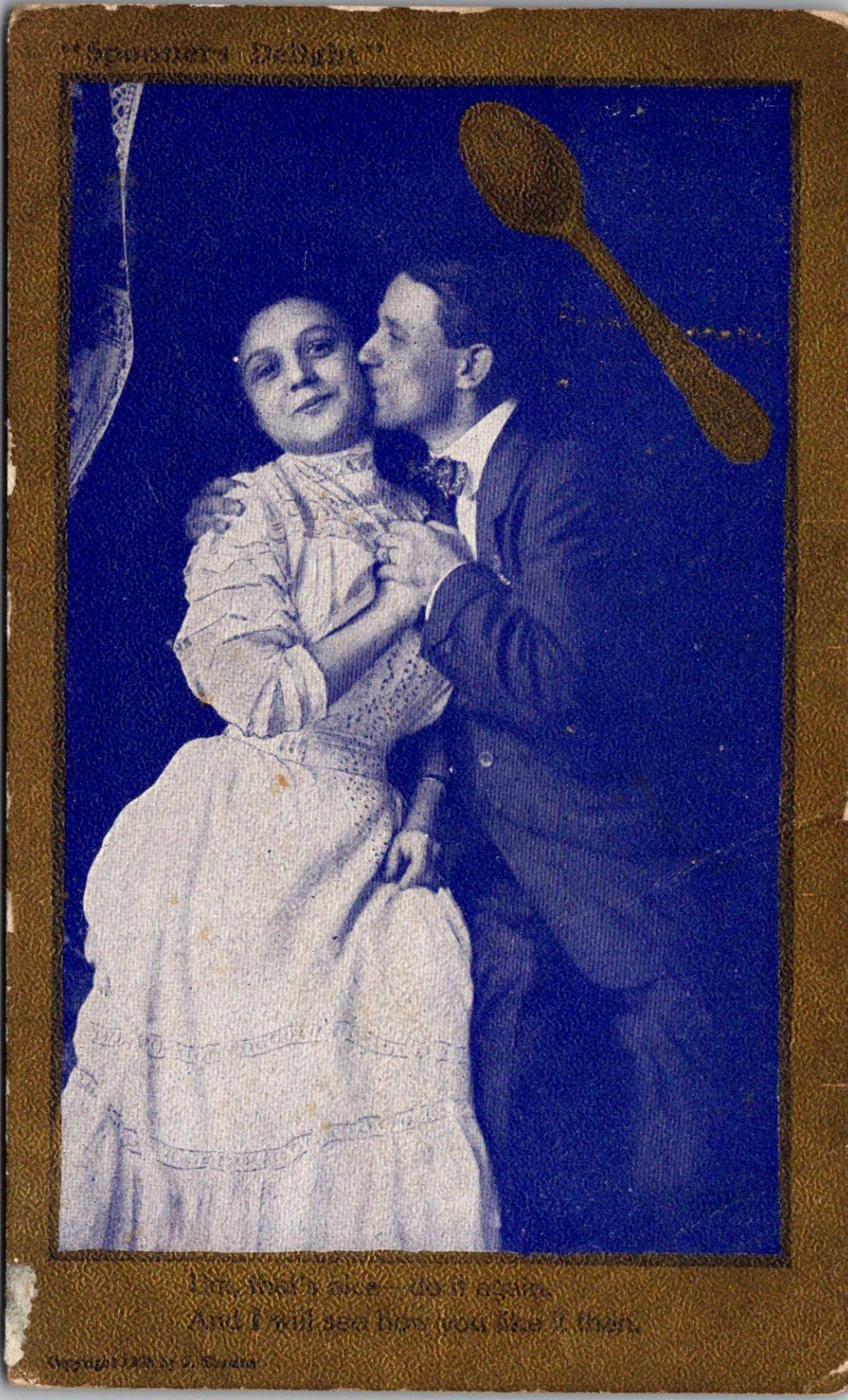 Spooners Delight 1911 Victorian Romance Postcard TPR7