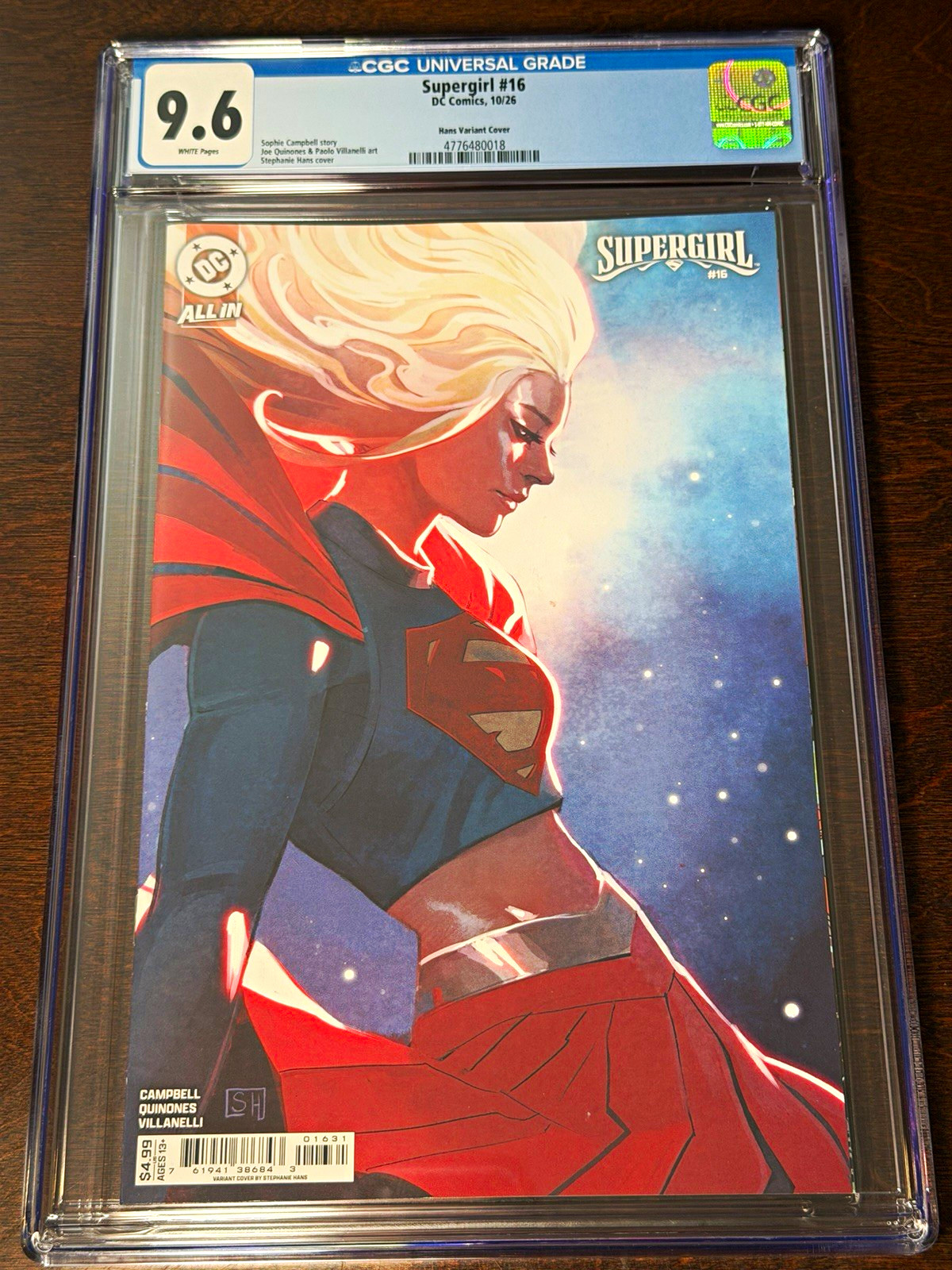 Supergirl #16 Hans Variant Cover Stephanie Hans CGC 9.6 DC Comics 2025