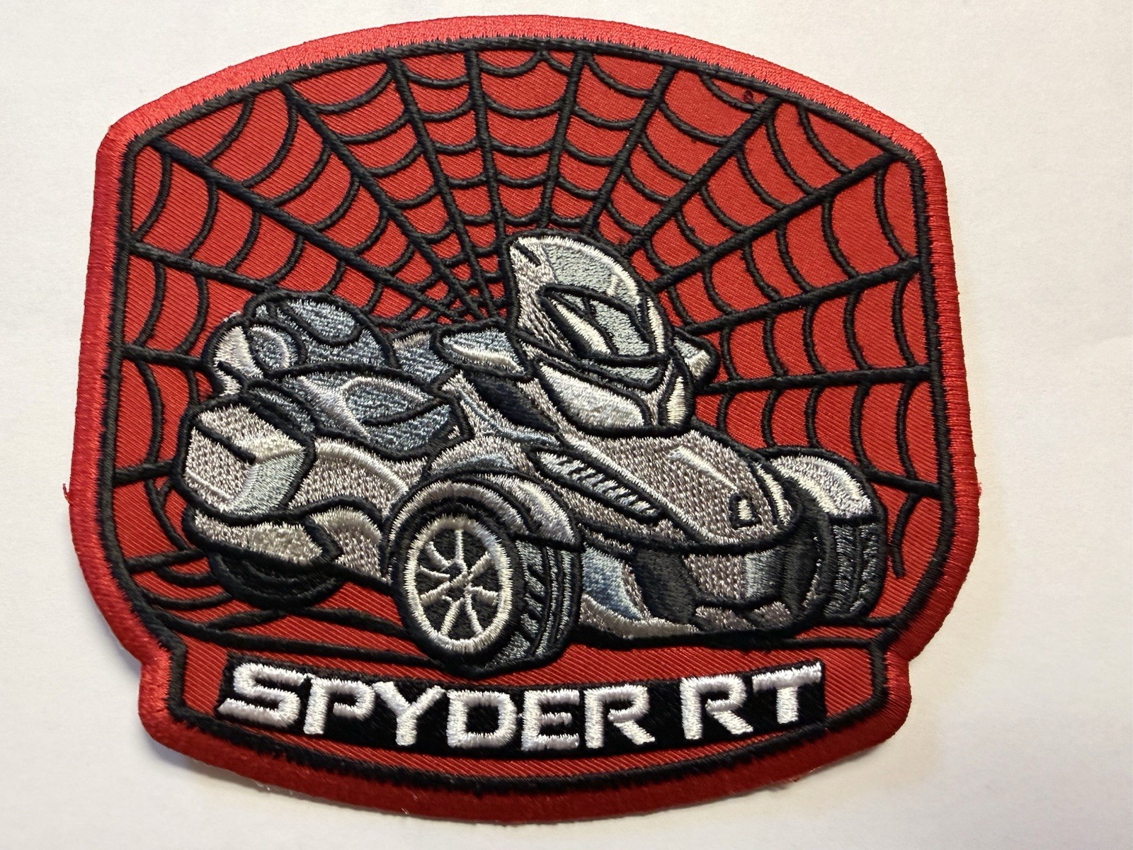 Spyder RT Embroidered Vehicle Patch - Red Border Embroidered Patch Spyder RT Embroidered Vehicle Patch - Red Border Embroidered Patch