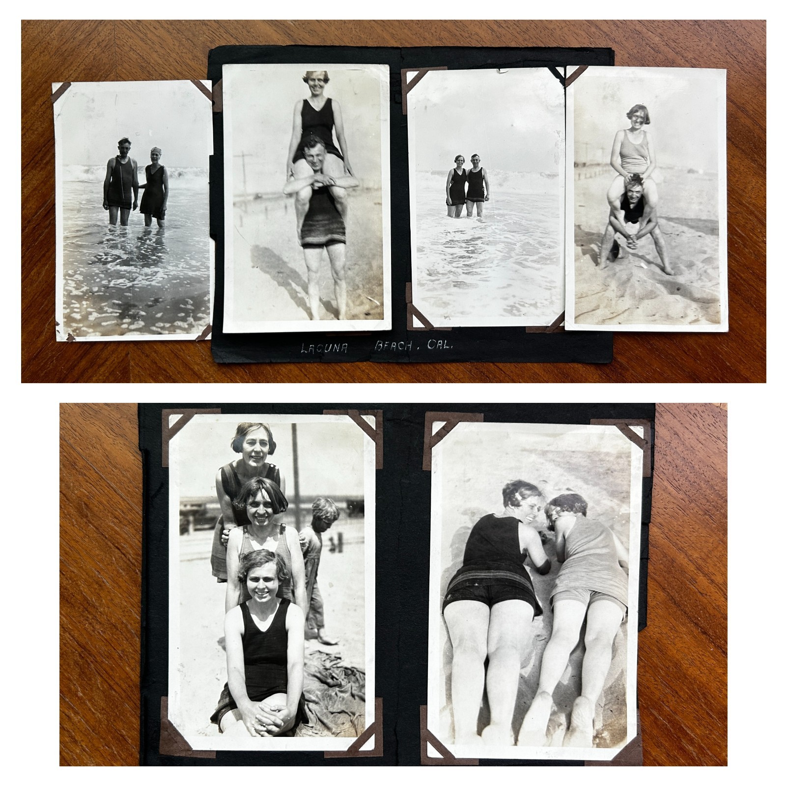 Antique 1919 A Day at Laguna Beach CA Folks in Bathing Suits Vintage Photos Lot Antique 1919 A Day at Laguna Beach CA Folks in Bathing Suits Vintage Photos Lot