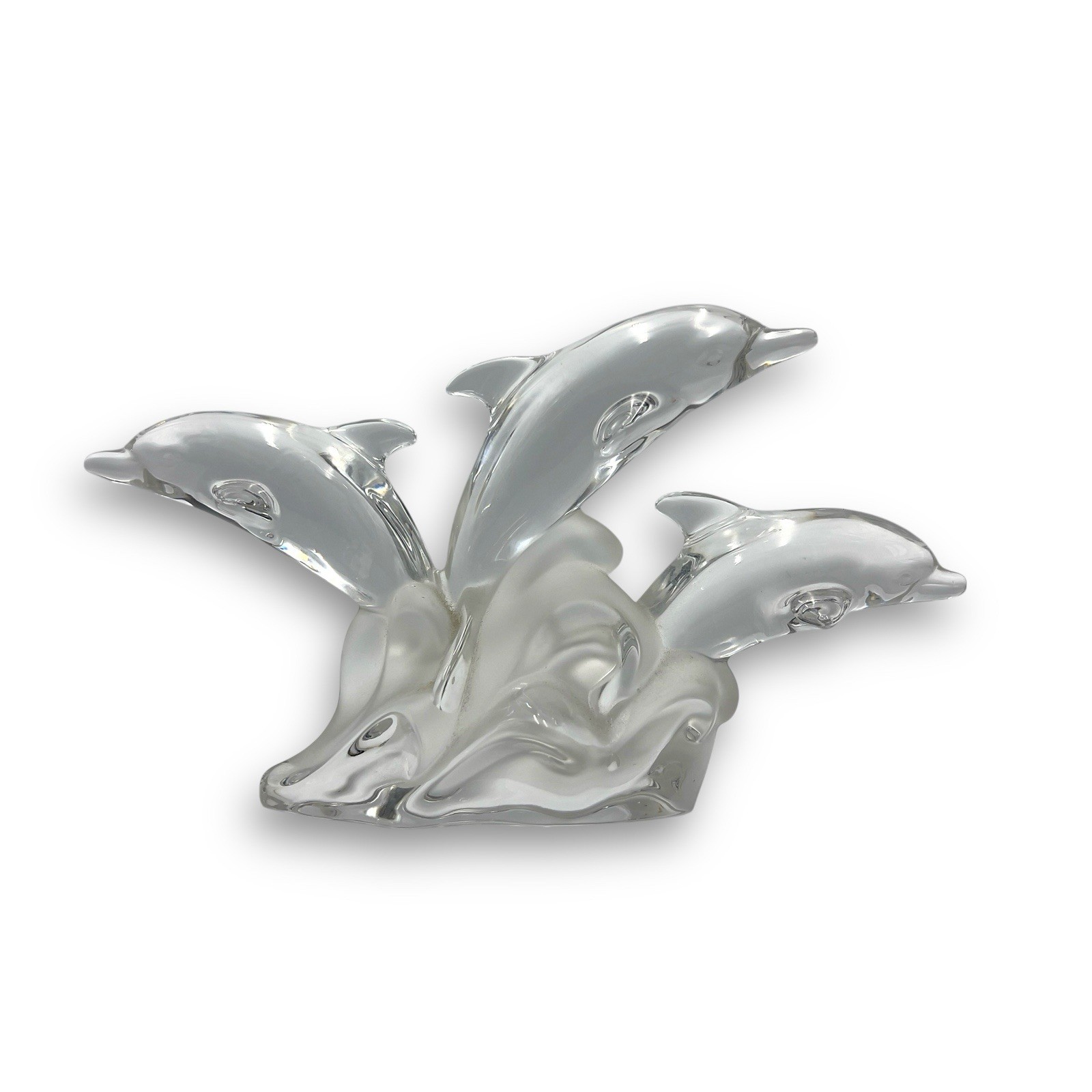 Vintage Lenox Fine Crystal Dolphin Trio of Light Figurine Made In Germany 1996 Vintage Lenox Fine Crystal Dolphin Trio of Light Figurine Made In Germany 1996