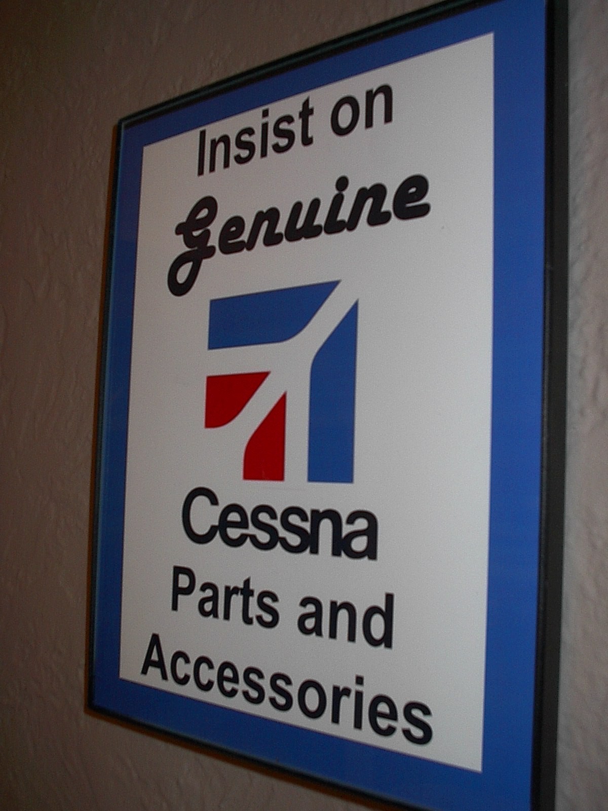 Cessna Aircraft Airplane Pilot GenParts Hangar Bar Man Cave Advertising Sign